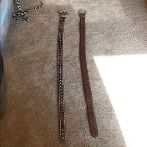 Two genuine leather belts